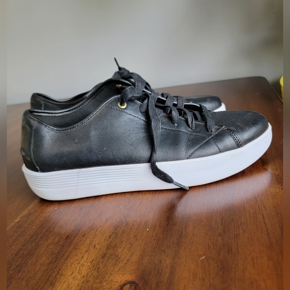 Cole Haan Women's Grand Crosscourt Platform Sneaker Black Leather 11 - Picture 6 of 6